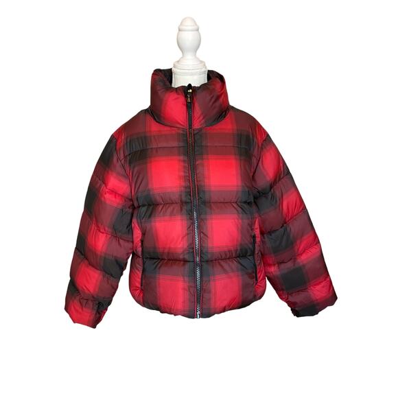 Old Navy | NWT, Buffalo Red/Black Plaid Puffer Jacket | Med - Picture 1 of 13